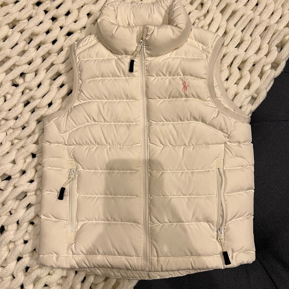 White Puffer Vest Ralph Lauren